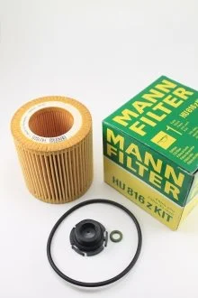 Фільтр мастила BMW E90/91 130/320/325 01/05-/к-кт з прокладками/ MANN HU 816 z KIT