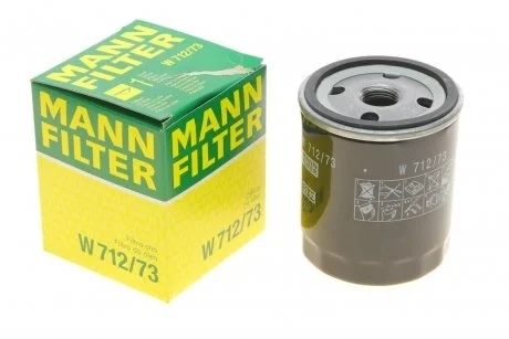 Фільтр олії Transit 06-/Focus 05-/Mondeo 01- (бензин) MANN W 712/73