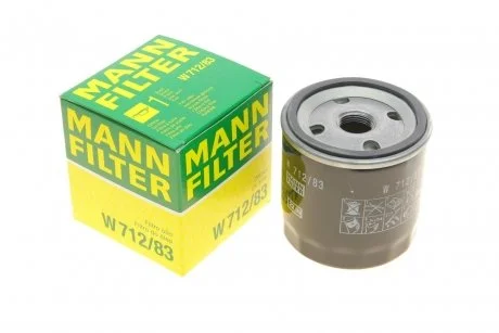 Фільтр олії TOYOTA CAMRY 2.5-3.0 08/88-, LEXUS 2.5-4.0 12/89- MANN W 712/83