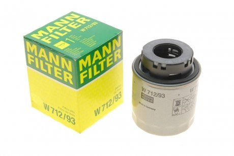 Фільтр масляний двигуна MANN W712/93 (фото 1)