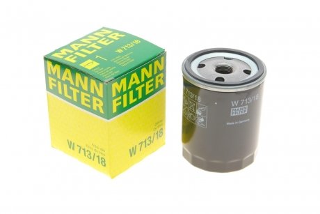 Фільтр масляний двигуна OPEL MANN W713/18 (фото 1)