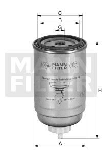 Фильтр топливный MANN WK845/5 (фото 1)