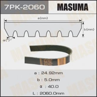Ремінь поліклінової MASUMA 7PK2060