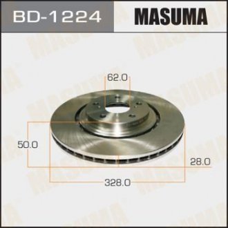 Диск гальмівний (Кратно 2 шт) MASUMA BD1224 (фото 1)