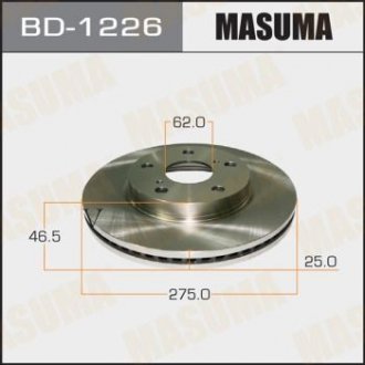 Диск тормозной (Кратно 2 шт) MASUMA BD1226