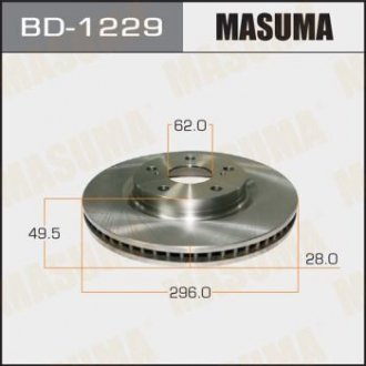Диск тормозной (Кратно 2 шт) MASUMA BD1229 (фото 1)