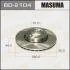 Диск гальмівний передній Nissan Micra (02-10), Note (06-16) (Кратно 2 шт) MASUMA BD2104 (фото 1)