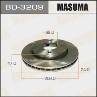 Диск гальмівний (Кратно 2 шт) MASUMA BD3209