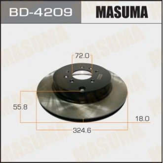 Диск гальмівний задній Mazda CX-9 (07-12) MASUMA BD4209 (фото 1)