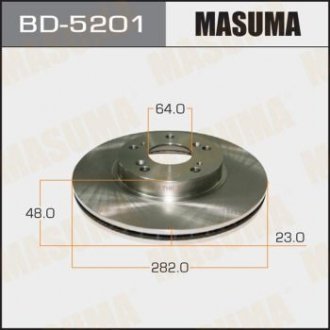 Диск тормозной передний Honda Civic (06-12) (Кратно 2 шт) MASUMA BD5201 (фото 1)