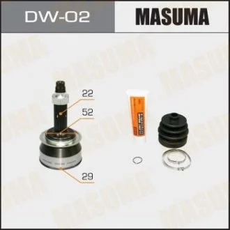 Фото шРУС 29x52x22 CHEVROLET AVEO (T250, T255), CHEVROLET LACETTI (J200) MASUM MASUMA DW02 ШРУС 29x52x22 CHEVROLET AVEO (T250, T255), CHEVROLET LACETTI (J200) MASUM MASUMA DW02