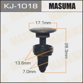 Клипса (пластиковая крепежная деталь) MASUMA KJ-1018 (фото 1)