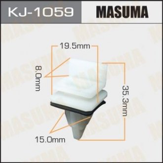 Клипса (пластиковая крепежная деталь) 91513-SEA-000 MASUMA KJ-1059 (фото 1)