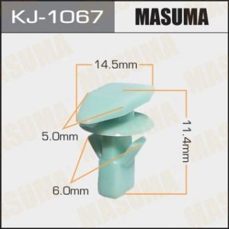 Клипса (пластиковая крепежная деталь) MASUMA KJ-1067 (фото 1)