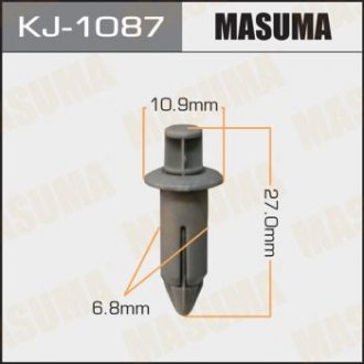 Клипса (пластиковая крепежная деталь) MASUMA KJ-1087 (фото 1)