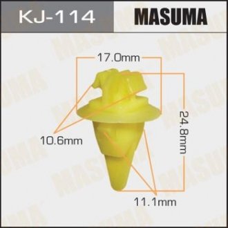 Кліпса (пластикова кріпильна деталь).. MASUMA KJ-114