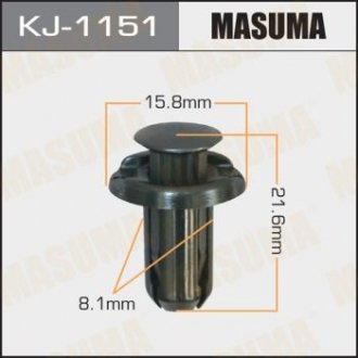 Кліпса (пластикова кріпильна деталь) MASUMA KJ-1151 (фото 1)