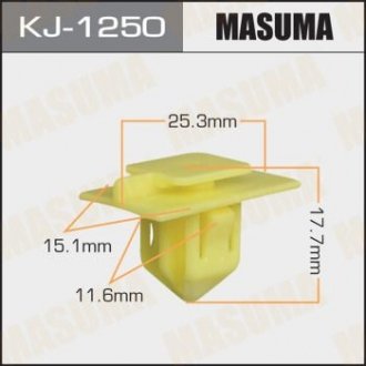 Кліпса (пластикова кріпильна деталь) MASUMA KJ-1250 (фото 1)