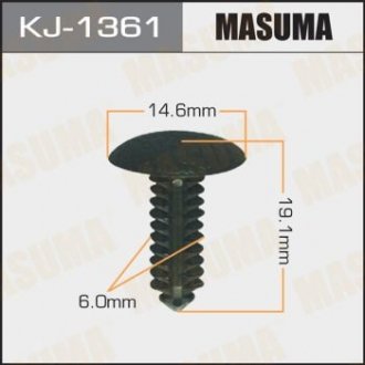 Кліпса (пластикова кріпильна деталь) MASUMA KJ-1361 (фото 1)