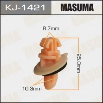 Кліпса (пластикова кріпильна деталь) MASUMA KJ-1421 (фото 1)