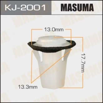 Кліпса (пластикова кріпильна деталь) MASUMA KJ-2001 (фото 1)