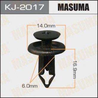 Кліпса (пластикова кріпильна деталь) MASUMA KJ-2017