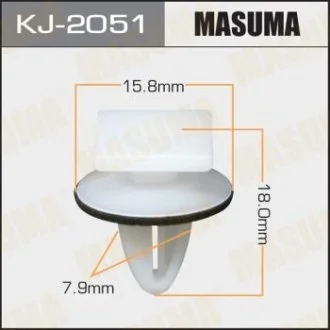 Кліпса (пластикова кріпильна деталь) MASUMA KJ-2051
