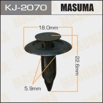 Кліпса (пластикова кріпильна деталь) MASUMA KJ-2070 (фото 1)