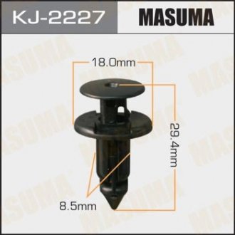Кліпса (пластикова кріпильна деталь) MASUMA KJ-2227 (фото 1)