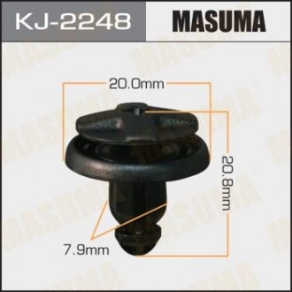 Кліпса (пластикова кріпильна деталь) MASUMA KJ-2248 (фото 1)
