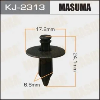 Кліпса (пластикова кріпильна деталь) MASUMA KJ-2313