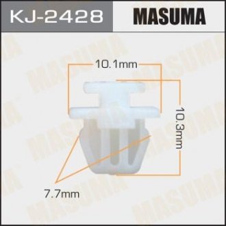 Кліпса (пластикова кріпильна деталь) MASUMA KJ-2428 (фото 1)