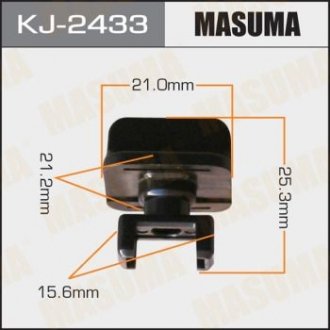Кліпса (пластикова кріпильна деталь) MASUMA KJ-2433 (фото 1)