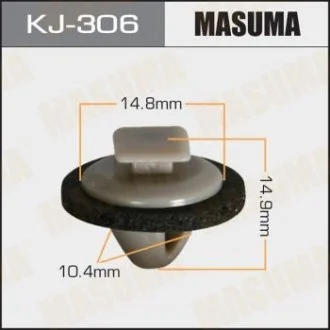 Кліпса (пластикова кріпильна деталь).. MASUMA KJ-306