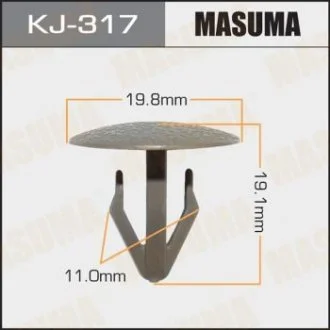 Кліпса (пластикова кріпильна деталь).. MASUMA KJ-317