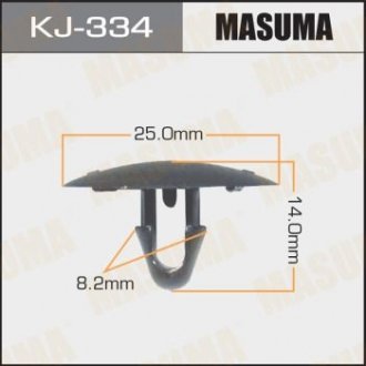 Кліпса (пластикова кріпильна деталь).. MASUMA KJ-334