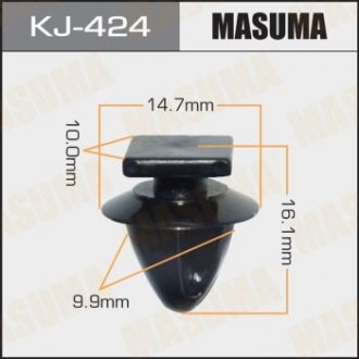Кліпса (пластикова кріпильна деталь) MASUMA KJ-424 (фото 1)