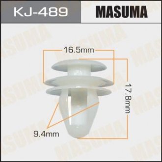 Кліпса (пластикова кріпильна деталь) MASUMA KJ-489 (фото 1)