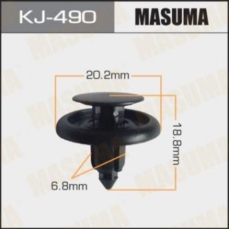 Кліпса (пластикова кріпильна деталь) MASUMA KJ-490 (фото 1)