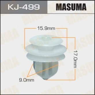 Кліпса (пластикова кріпильна деталь) MASUMA KJ-499 (фото 1)
