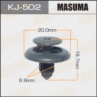 Клипса (пластиковая крепежная деталь) MASUMA KJ-502 (фото 1)