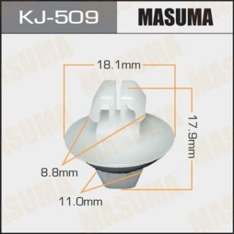 Кліпса (пластикова кріпильна деталь) MASUMA KJ-509 (фото 1)