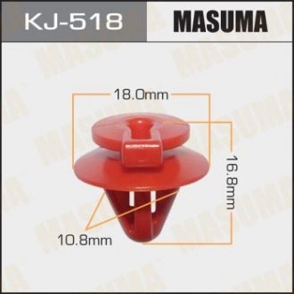 Кліпса (пластикова кріпильна деталь) MASUMA KJ-518 (фото 1)