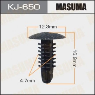 Кліпса (пластикова кріпильна деталь) MASUMA KJ-650 (фото 1)