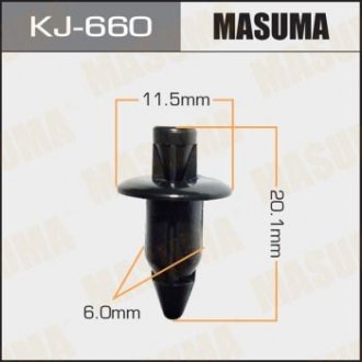 Кліпса (пластикова кріпильна деталь) MASUMA KJ-660 (фото 1)
