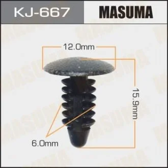 Кліпса (пластикова кріпильна деталь) MASUMA KJ-667