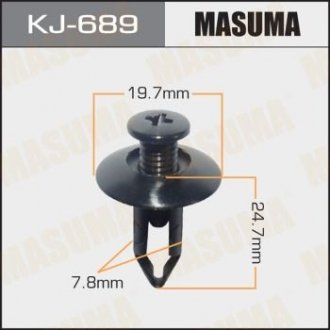 Кліпса (пластикова кріпильна деталь).. MASUMA KJ-689