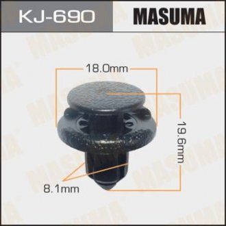 Кліпса (пластикова кріпильна деталь) MASUMA KJ-690 (фото 1)