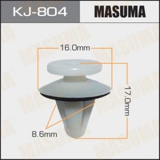 Кліпса (пластикова кріпильна деталь) MASUMA KJ-804 (фото 1)