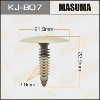 Клипса (пластиковая крепежная деталь) MASUMA KJ-807 (фото 1)